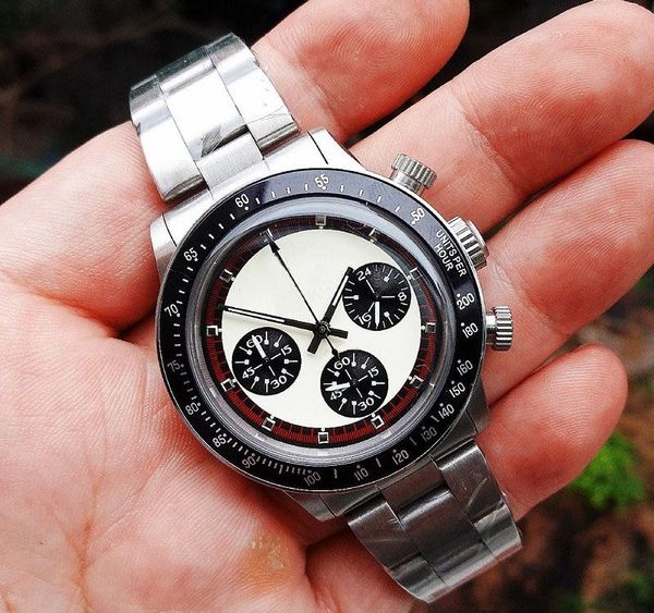 

Hot Selling Good Wristwatch Chronograph Vintage Perpetual Paul Newman Japanese Quartz Stainless Steel Men Mens Watch Watches Wristwatches