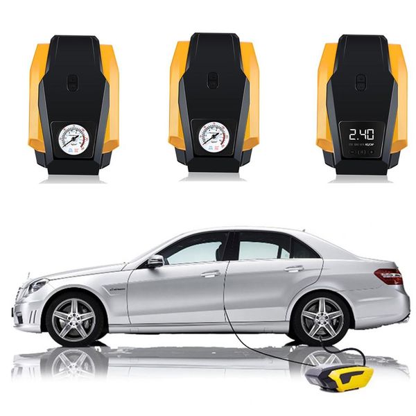 

car air pump double cylinder household 12v electric pump portable emergency tire car digital display