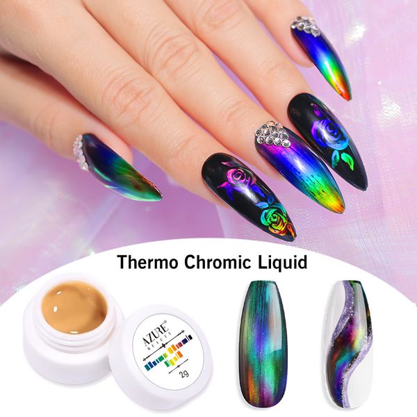

modelones thermochromic liquid nail art set black gel nail polish chameleon thermal led gel varnish soak off color changing, Red;pink