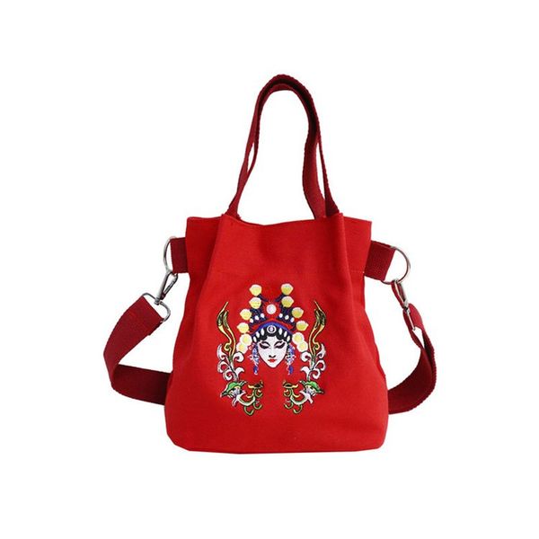 

chinese style package peking opera pattern small handbag 100% cotton embroidery messenger bag for women cute vintage bag