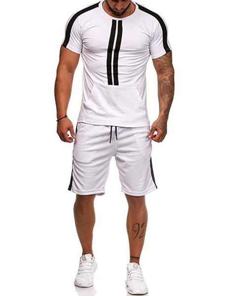

mens summer tracksuits sports tshirts shorts 2pcs clothing sets casual suits designer sets, Gray