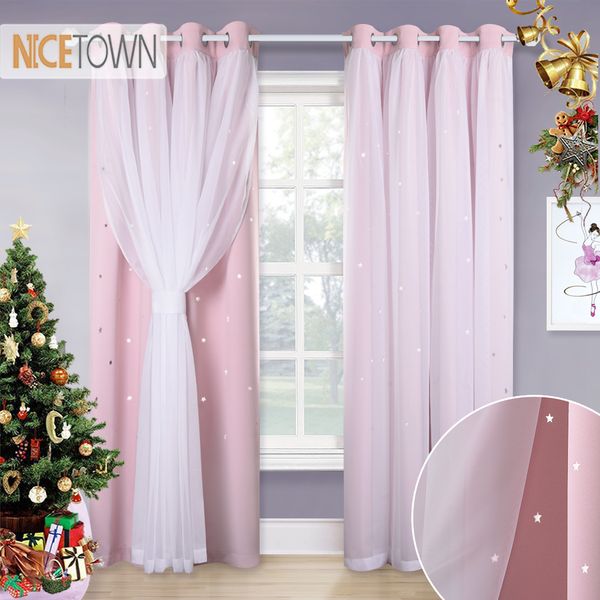 2019 Nicetown Beautiful Starry Princess Double Shading Dreamy Pink