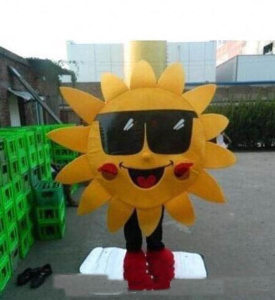 

2019 factory direct sale sunflower mascot costume party fancy dress plant cartoon costume factory direct sale, Red;yellow