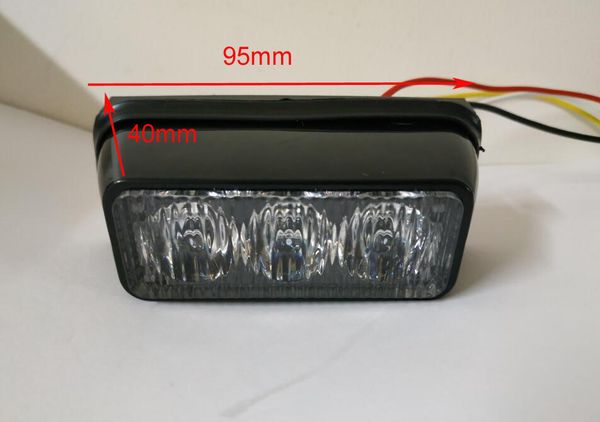 Helle 3W Auto-LED-Notbeleuchtung für die Oberflächenmontage, Grillwarnlicht, Blitzlichter mit Halterung, wasserdicht, 4 Stück/1 Los