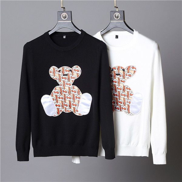 

luxury men sweaters autumn brand pullover with letters pattern fashion medusa sweaters asian size -3xl, White;black