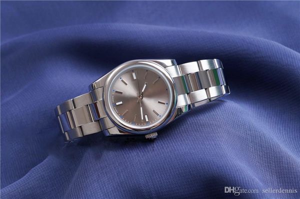 

2019 gray watches mens mechanical automatic wristwatch clasp president no calendar watches 5 colors men party wrist watch coupon, Slivery;brown