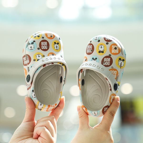 

children's new sandals boys and girls jelly shoes 1-5 years antiskid slippers kids lovely printing beach sandals so004, Black;red