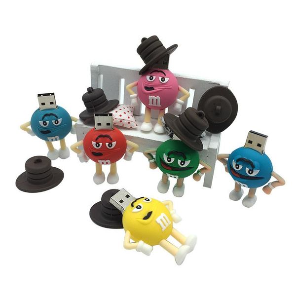 

factory price cute chocolate flash drive 4gb 8gb 16gb 32gb 64gb usb pen drive cartoon usb flash drive flash stick company gifts
