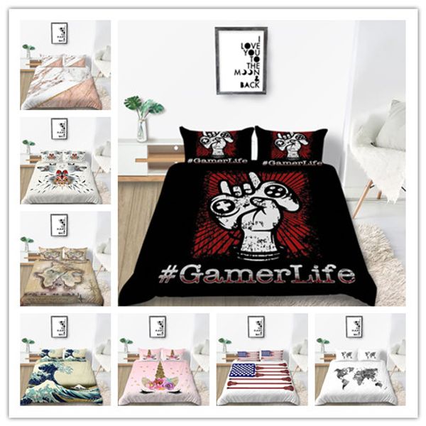 

3d modern style bedding sets home textile for girls/boys/twin full  size