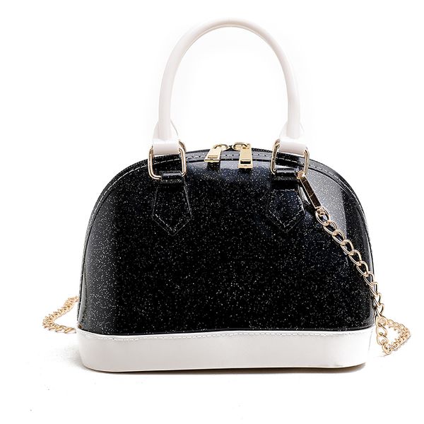 

women messenger bags pvc transparent jelly bag summer girl beach bag fashion chains shoulder crossbody bags