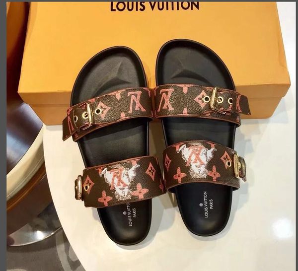 

men l fashion causal slippers boys tian/blooms print flower slide sandals outdoor beach flip flops size 34-42, Black