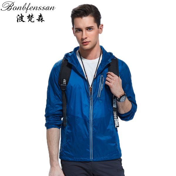 

quick drying skin windbreaker sun protection clothing male ultra-thin waterproof breathable uv protection outdoor jacket 6702a, Blue;black