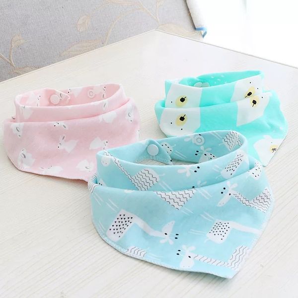 

10pcs baby bibs cotton infant feeding towel bibs cartoon newborn girls and boys toddler triangle scarf bandana cute burp cloths