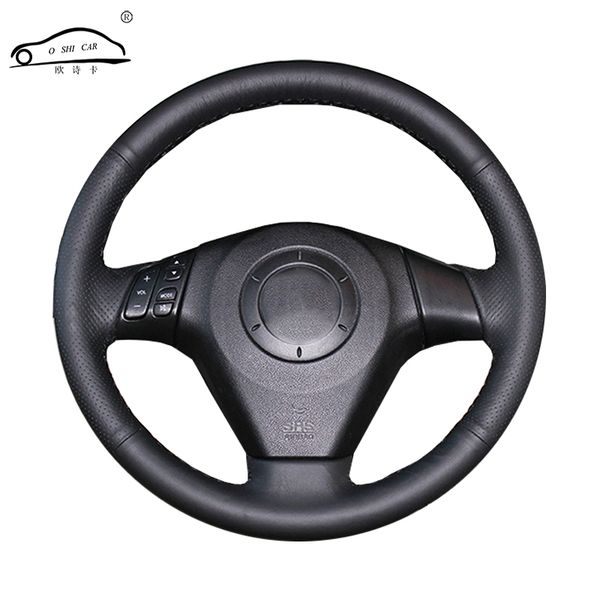 

artificial leather car steering wheel cover for old 3 5 6 2003-2009/custom made dedicated steering-wheel