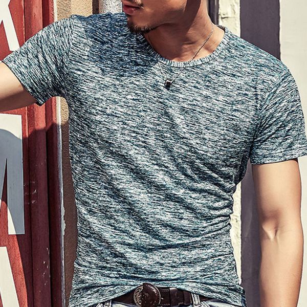 

men's fitness sport t-shirt running shirt short sleeve slim fitness gym tees bodybuilding male outdoor plus size, Black;blue