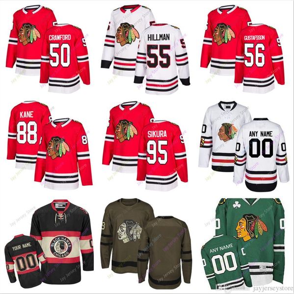 

Corey Crawford Blake Hillman Erik Gustafsson Patrick Kane Dylan Sikura Jersey 2019 Men Women Winter Classic Chicago Blackhawks Salute Cheap