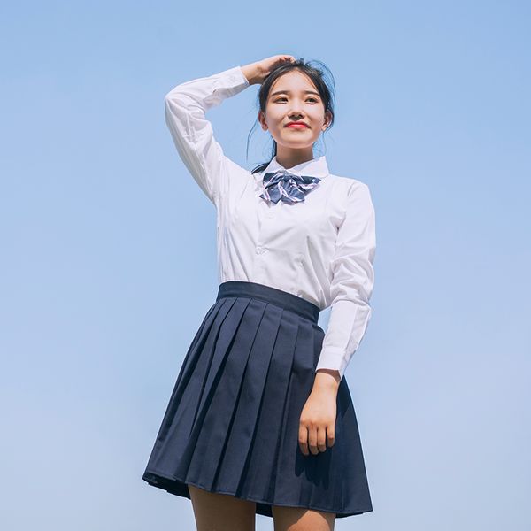 

2020 светло-розовый японский школьная форма юбка jk униформа класс униформа матросский костюм колледж ветер костюм студентка, White