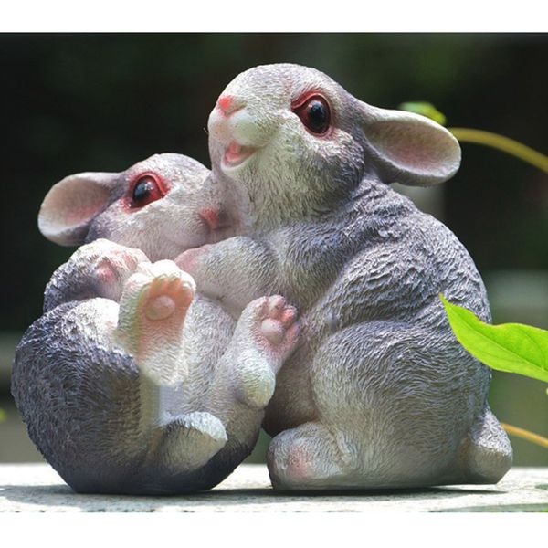 

resin rabbit bunny figurine statue terrace figurine outdoor lawn yard decor