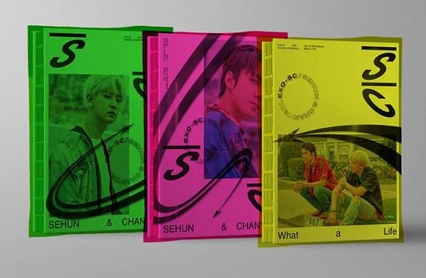 

signed exo sc sehun chanyeol autographed what a life mini 1st k- 79