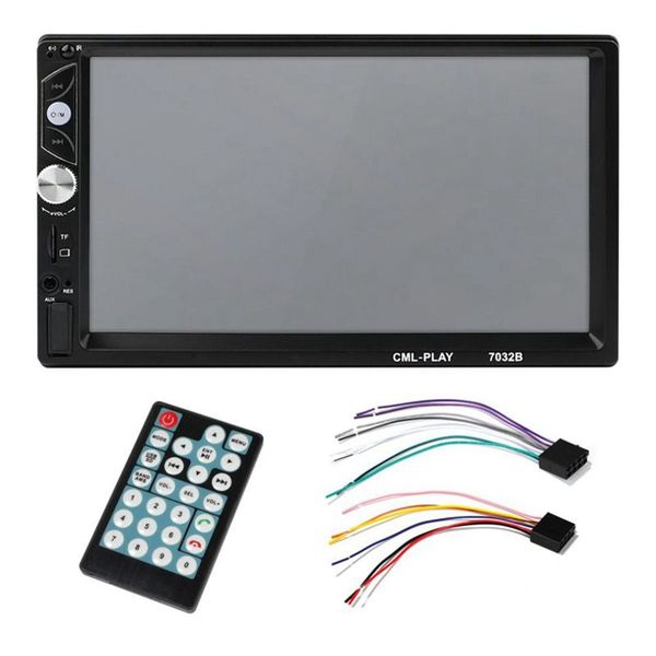 

7 inch display 2 din car dvd mp5 player fm radio multi-media player touch-screen bluetooth car monitor subwoofer 7032b