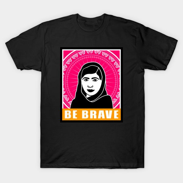 

men t-shirt malala be brave peace activist tshirt women t shirt, White;black