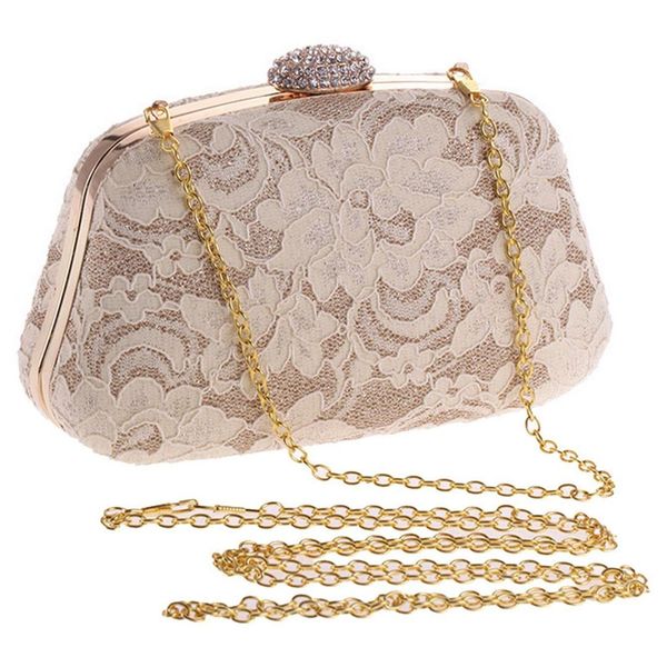 

fggs women's elegant floral lace evening clutch party prom handbag bridal purse