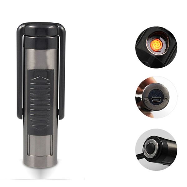 

multifunctional electronic lighter shaver windproof hair removal men smoking tools usb rechargeable black cigarette lighter