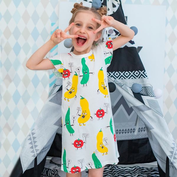 

2-7T Girls Summer girl Dress 2019 Brand Stripe printed cute Princess Dress Children Costume for Kids Clothes Vestidos Baby Dress