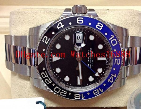 

factory supplier luxury ceramic bezel gmt ii 116710blnr 116710 stainless steel asia 2813 movement automatic mens watch watches, Slivery;brown