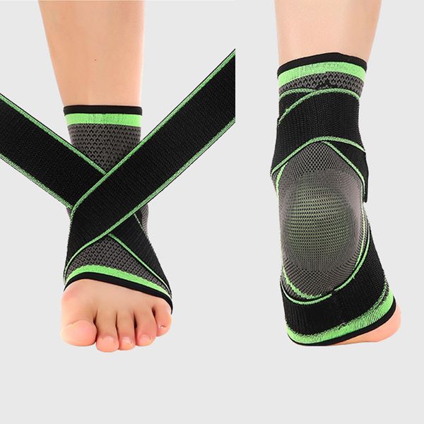 

1pcs 3d weaving elastic nylon strap ankle support brace badminton basketball football taekwondo fitness heel protector, Blue;black