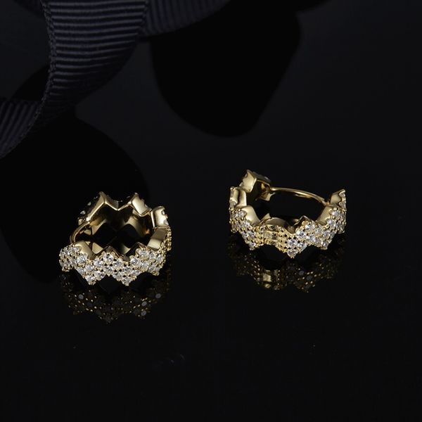 

бесплатная доставка-подарок ювелирных изделий golds серьга стержня для женщины нерегулярных серег моды 2020 циркона подарка ювелирных издели, Golden;silver