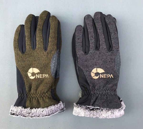 

women autumn winter wool touch screen gloves climbing cycling run driver wool gloves to keep warm bicycle screen, Blue;gray