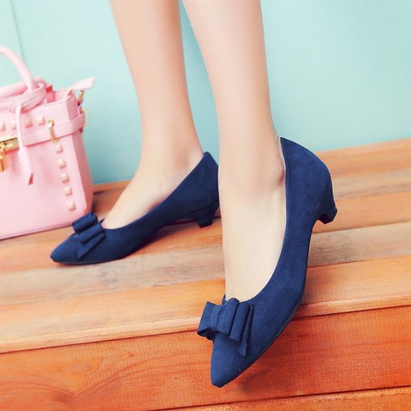 

kitten heels pointed toe pumps 3cm elegant womens shoes 2020 low heel slip on bow dress party shoes woman fashion footwear, Black