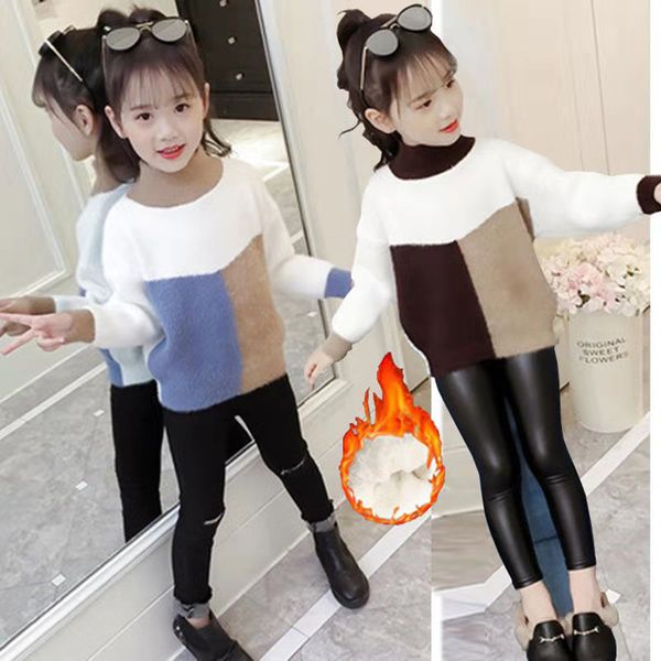 

long sleeve children girls pullover sweater girls coat age for 3-12 years kids clothes warm autumn winter baby sweater, Blue