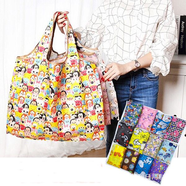

waterproof carton nylon foldable shopping bags storage bag eco friendly shopping bags tote bags large