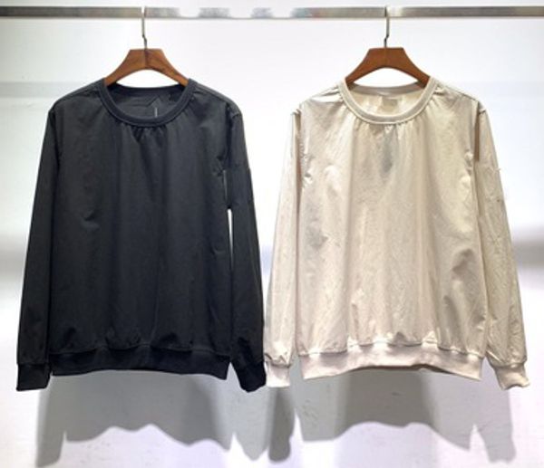 

new mens sweatshirts nylon fabric round neck pullover slim sweater tide brand ghost series autumn and winter explosion models, Black