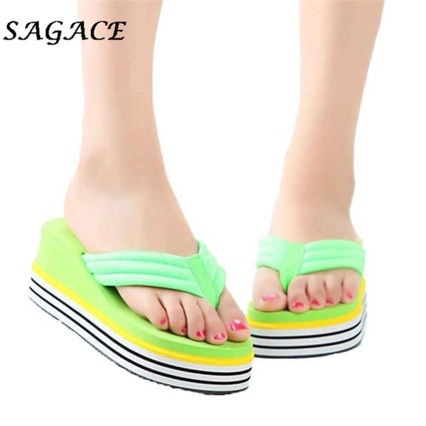 

sagace 2018 new shoes women fashion spring summer women bow sandals slipper indoor outdoor flip-flops beach shoes flat, Black