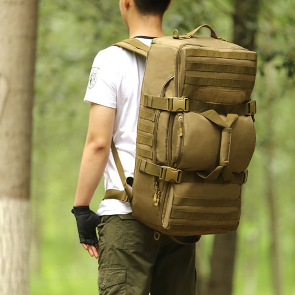 

60l waterproof climbing hiking tactical backpack bag camping mountaineering outdoor sport bag #h