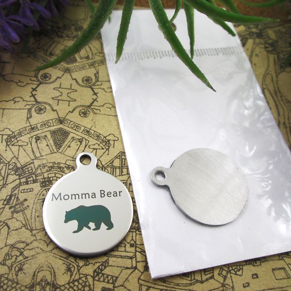 

40pcs--"momma bear"stainless steel charms more style for choosing diy charms pendants for necklace, Bronze;silver