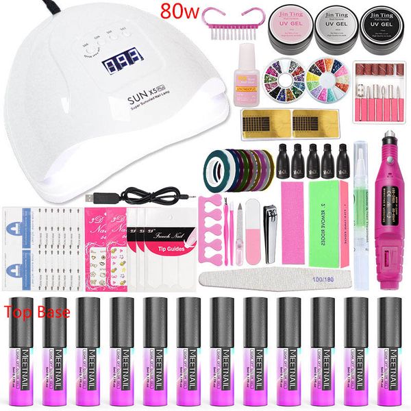 

nail gel nail polish set manicure set art polish kit manicure sets dryer lamp 10 color gel varnish art tool accessories