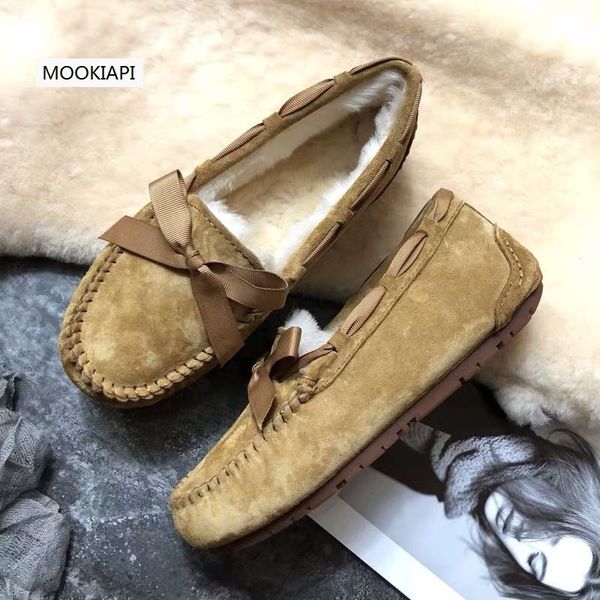 

chinese women's flat shoes, real leather, 100% pure wool, the latest women's shoes, 6 colors, Black