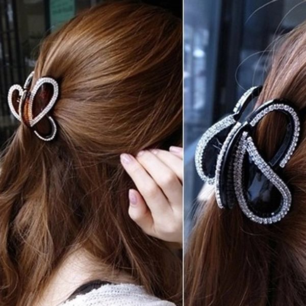 

new arrival new women hair clamps vintage crystal simple irregular non slip claw clips hair accessories for ladies #3.6, Golden;silver