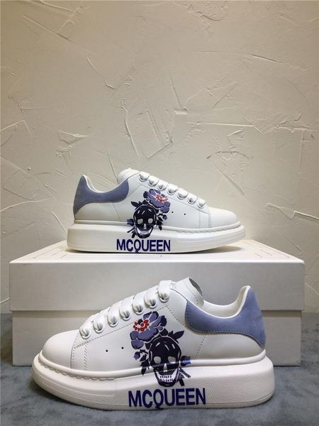 

new high-end brand 3d printing couple white shoes lace-up printing fashion wild casual sports shoes shoes 13, Black