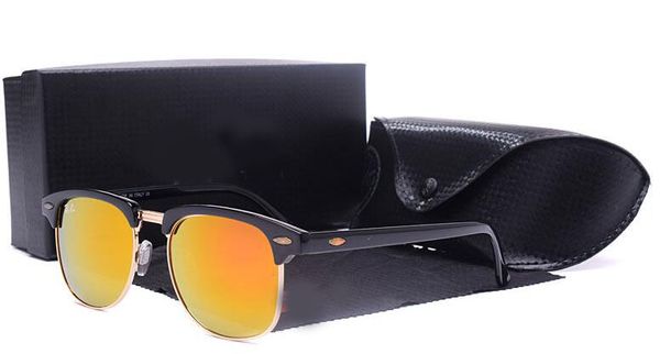 

ray brand half frame alloy club sunglasses women mens master sunglasses outdoors driving glasses bans uv400 eyewear, White;black