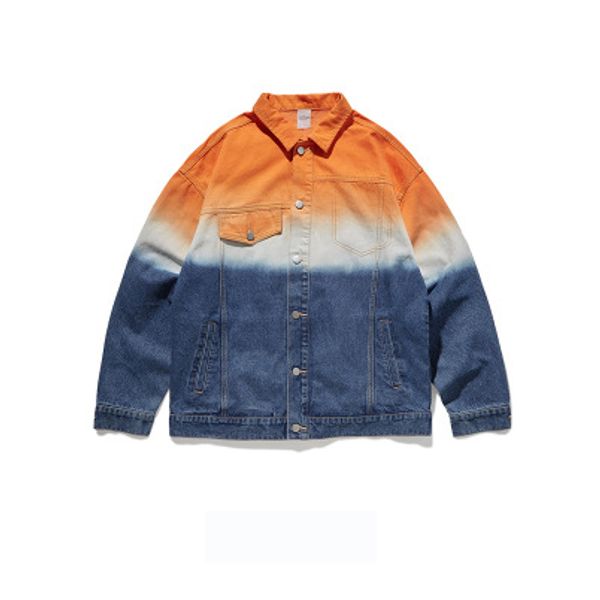 

mens and womens luxury jackets boys street personality gradient jacket mens designer denim jacket 2019 winter trend new fashion, Black;brown