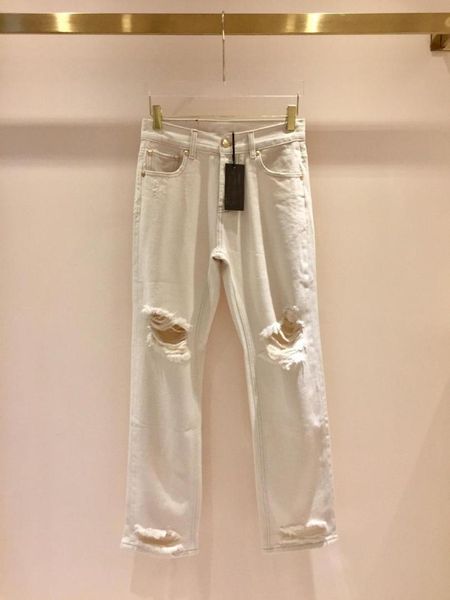 

2019 summer new women hole casual jeans pants rmsx 4.23, Blue