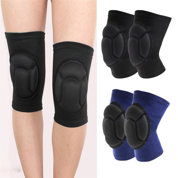 

sponge extreme sports knee pad knee protector brace support thickening patella guard lap protect for football volleyball, Black;gray