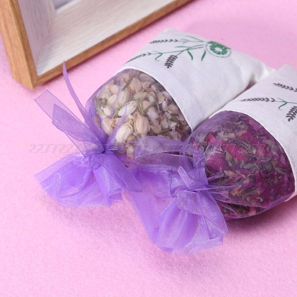 

new rose jasmine lavender dried flower bud aromatherapy sachet air refreshing jul07 dropship
