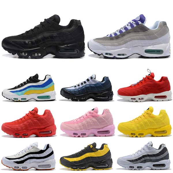 

2020 chaussures mens womens classic triple black white laser fuchsia og neon sports trainer surface cushion breathable sports sneakers runni