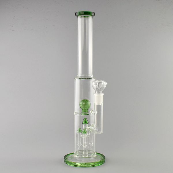 Filtros de foguete verdes de 17 polegadas Perc Hookah Bong - Design exclusivo para fumar